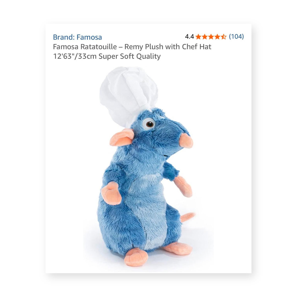 Remy the Chef Rat Plush